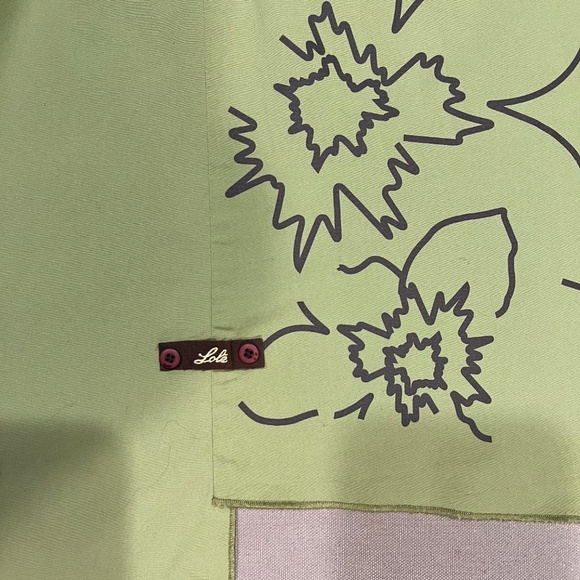 Lole floral  lined asymetrical green skirt - Picture 6 of 8